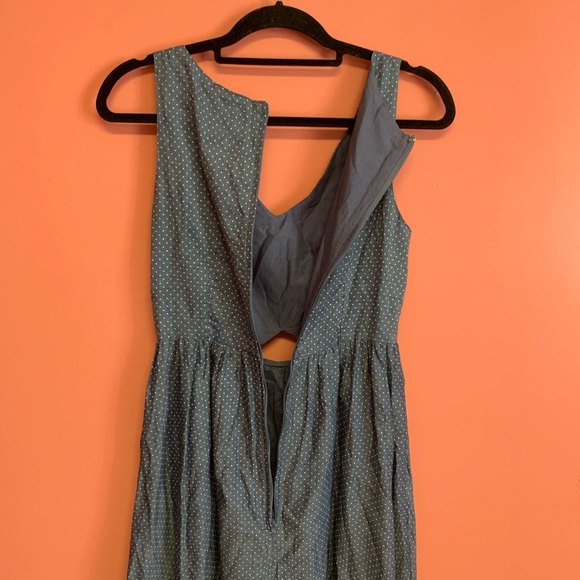 ModCloth Chambray Dotted Sleeveless Dress - Picture 7 of 7